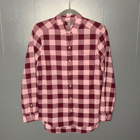 Eddie Bauer Everyday Plaid Shirt Size Small - Picture 3 of 7